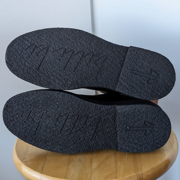 Billi Bi Black Leather Combat Boots - Picture 5 of 8